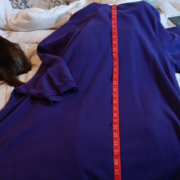 Polo Ralph Lauren Mens Purple Short Sleeve Polo Shirt LT Tall Yellow Pony Logo - Picture 9 of 10